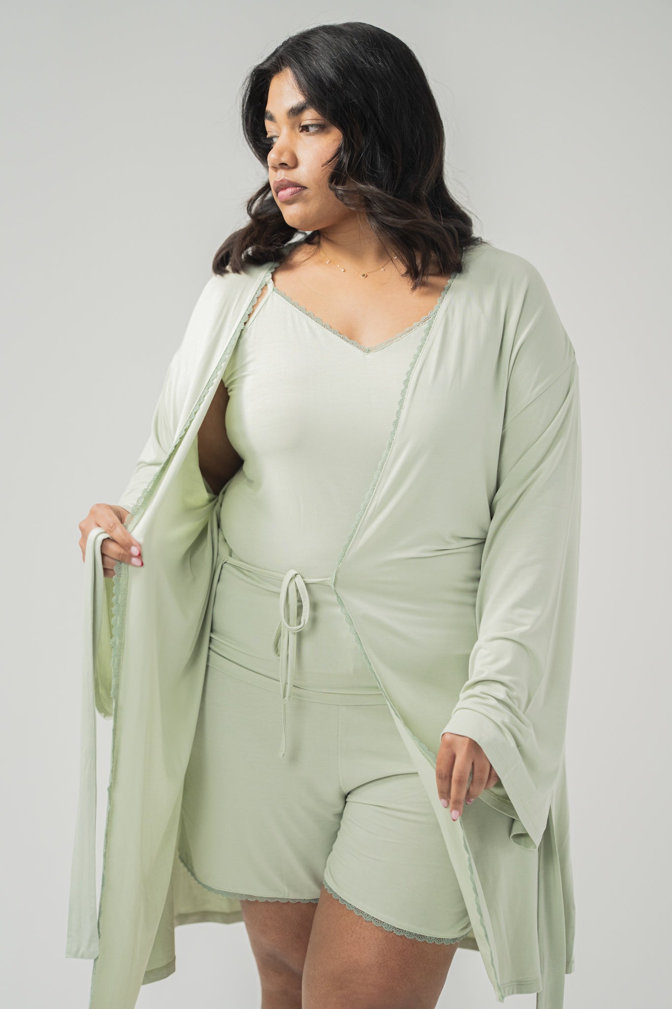 Embellished 3-Piece Pajama Set