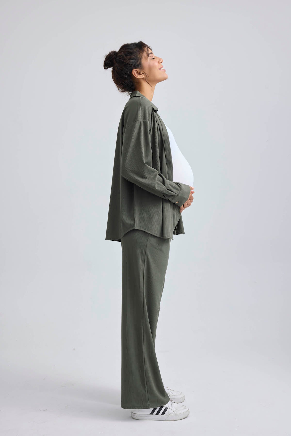 Oversized Pleated Co-ord Set - Maternity