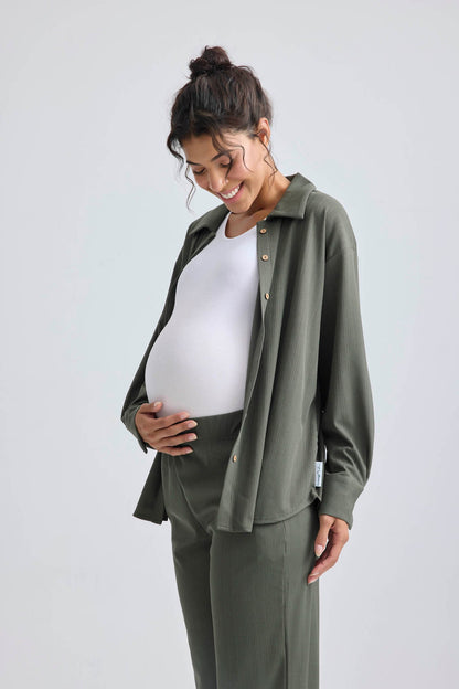 Oversized Pleated Co-ord Set - Maternity