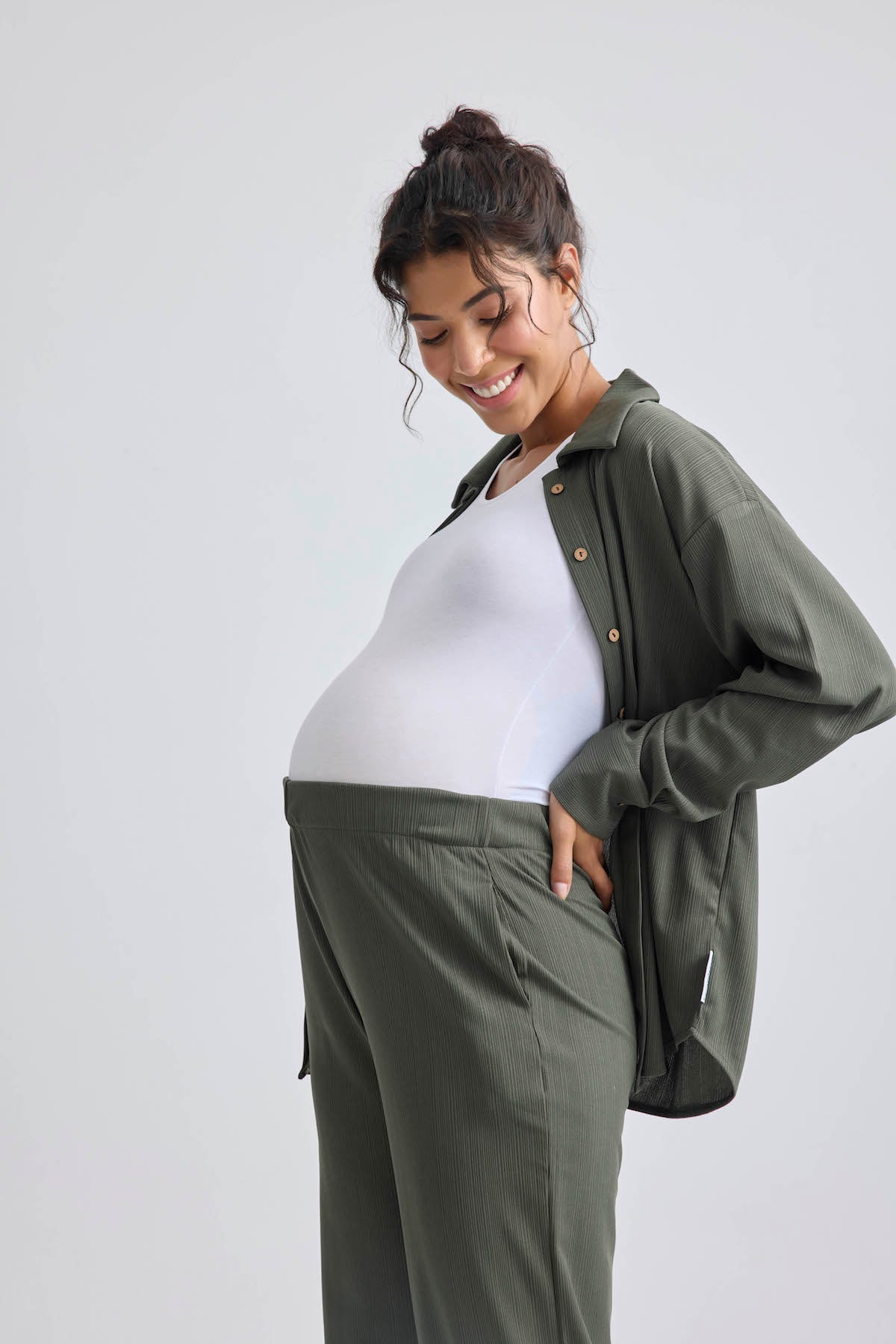 Oversized Pleated Co-ord Set - Maternity