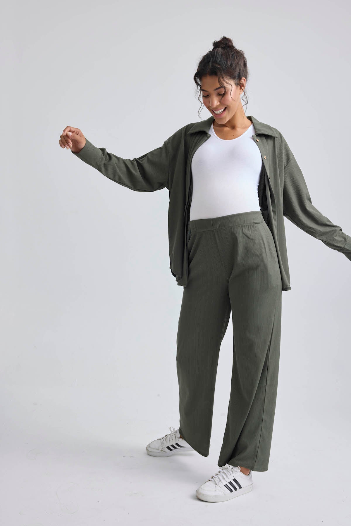 Oversized Pleated Co-ord Set - Maternity